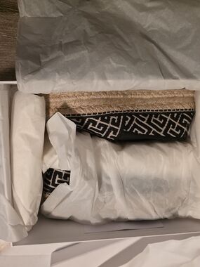 Balmain Black and Natural Espadrille Wedges